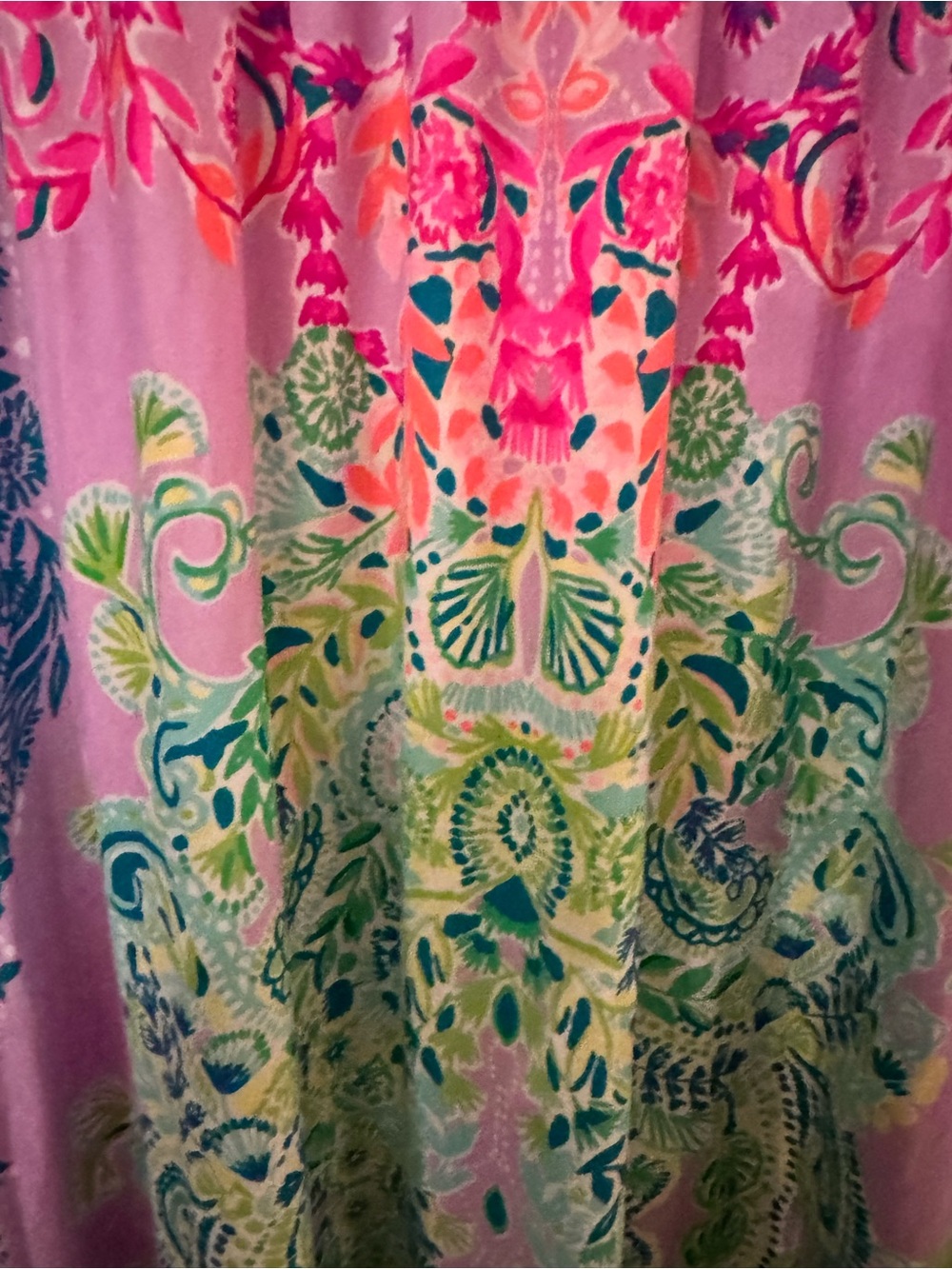 Lilly Pulitzer Pearce Sunshine Vibes Vibrant Pink Green Orange Maxi Dress L - Picture 6 of 7